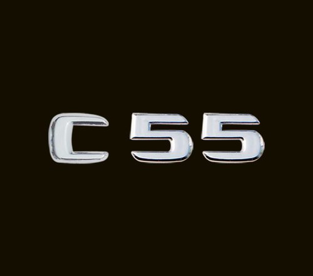 ~圓夢工廠~ 賓士 Benz C-class C55 後車箱鍍鉻字貼 同原廠款式 字體高度28mm