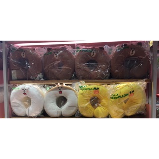 現貨！當天寄出💕正版LINE FRIENDS 頸枕 U型枕 午安枕 靠枕-熊大 兔兔饅頭人 莎莉 頸枕 韓國正版 午安枕
