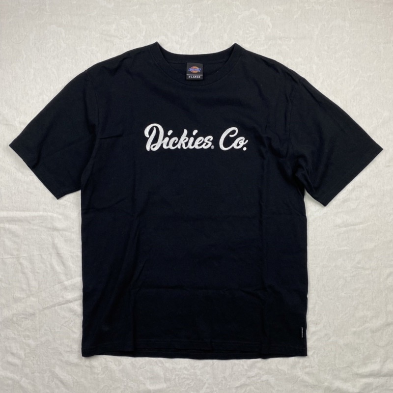 二手 Dickies 韓國製 立體刺繡英文字Logo 純棉黑色短袖T XL