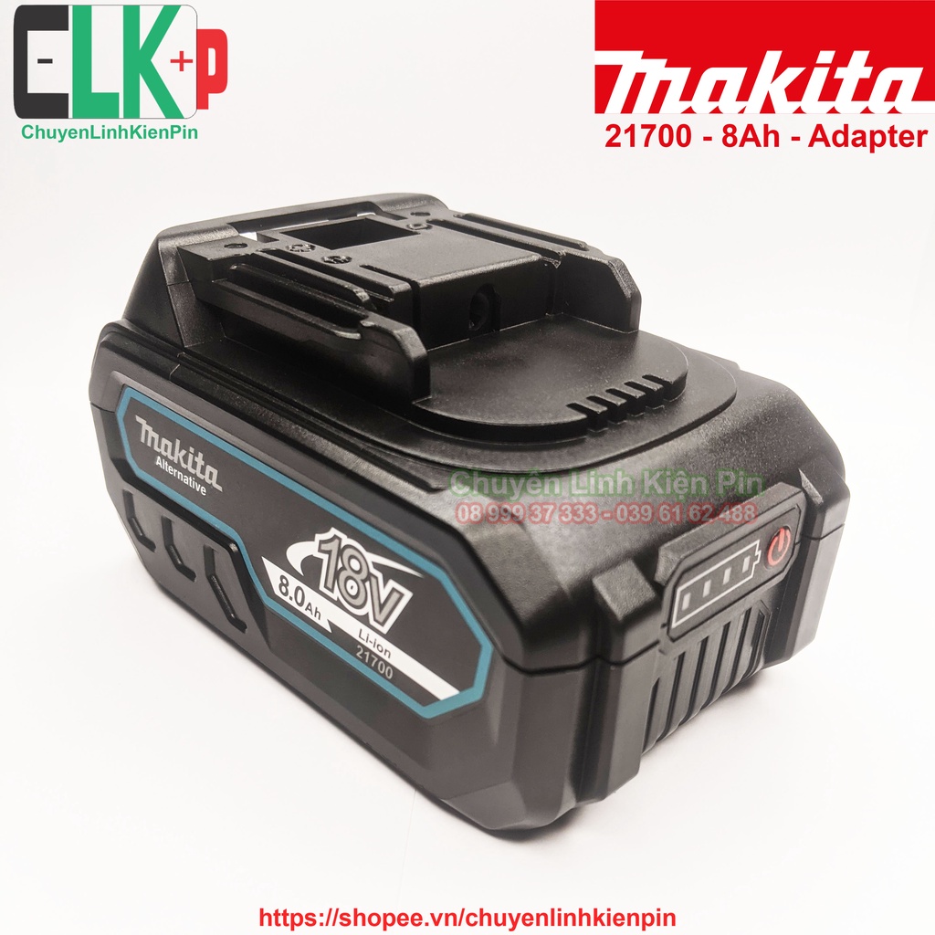 [新 Mkt217 DC] Makita 21700 18V 8Ah 適配器電路盒帶 led 電池指示封閉 10 節新型