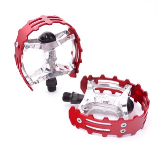 維格鋁合金熊爪自行車登山車紅色腳踏板 Wellgo XC-II 9/16" Old school BMX Pedal