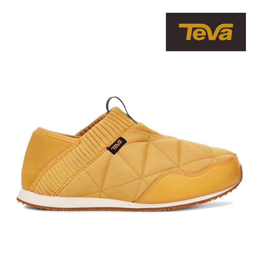 【TEVA】女 ReEmber 兩穿式防潑水菠蘿麵包鞋/休閒鞋/懶人鞋-蜂蜜金 (原廠現貨)