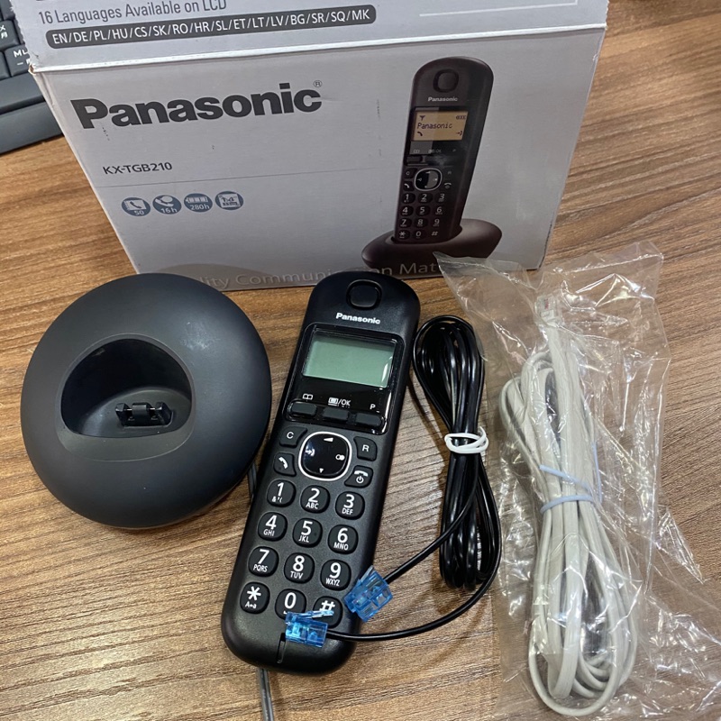 Panasonic國際 DECT數位無線電話(黑色) KX-TGB210（2手）