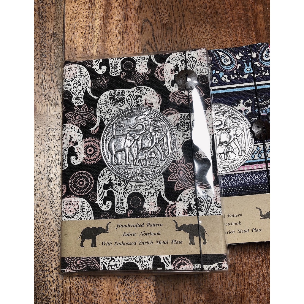 精緻手工布藝🐘泰國大象筆記本 記事本📓空白, 橫線筆記本