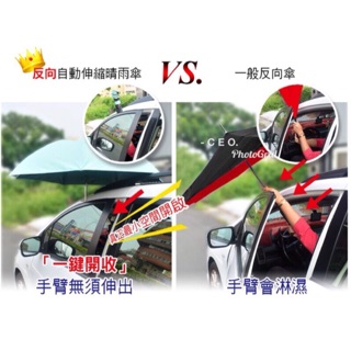 CEO自動反向傘超大傘面 黑膠三折傘折疊傘伸縮傘 黑膠傘超防曬雨傘抗UV傘陽傘晴雨傘兩用傘遮光黑膠折疊傘碳纖維骨架