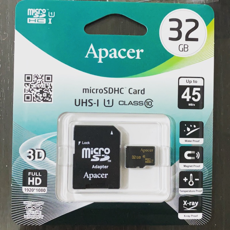 Apacer宇瞻32GB記憶卡microSD