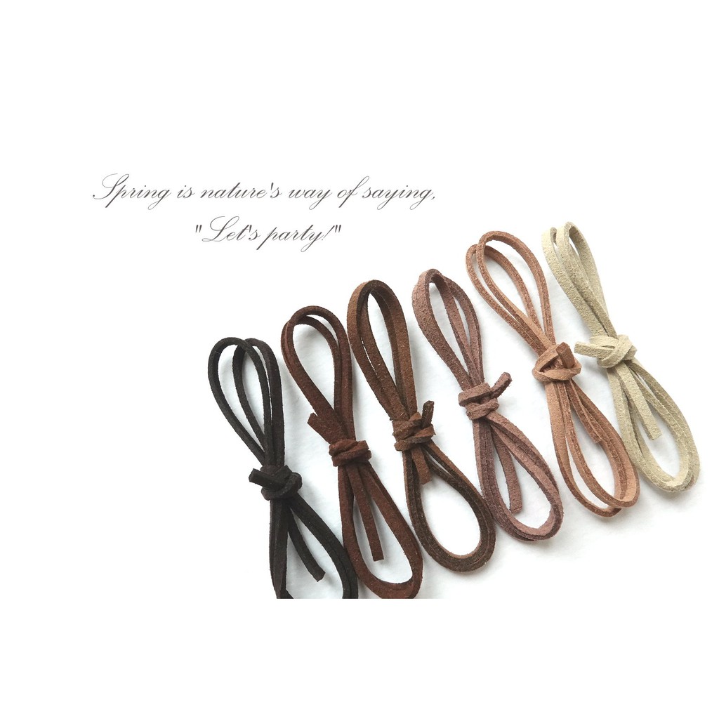 3mm 咖啡色系 麂皮繩 皮繩 麂皮 繩  皮繩 手鍊繩 繩子 裝飾繩 緞帶  包裝材料 SUE