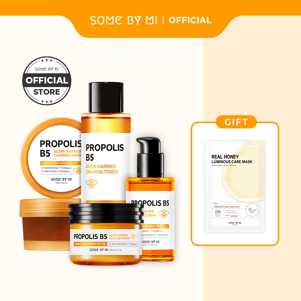 [SOMEBYMI] 蜂膠Propolis B5系列 SPA組合（化妝水/精華液/凍膜/護膚霜）