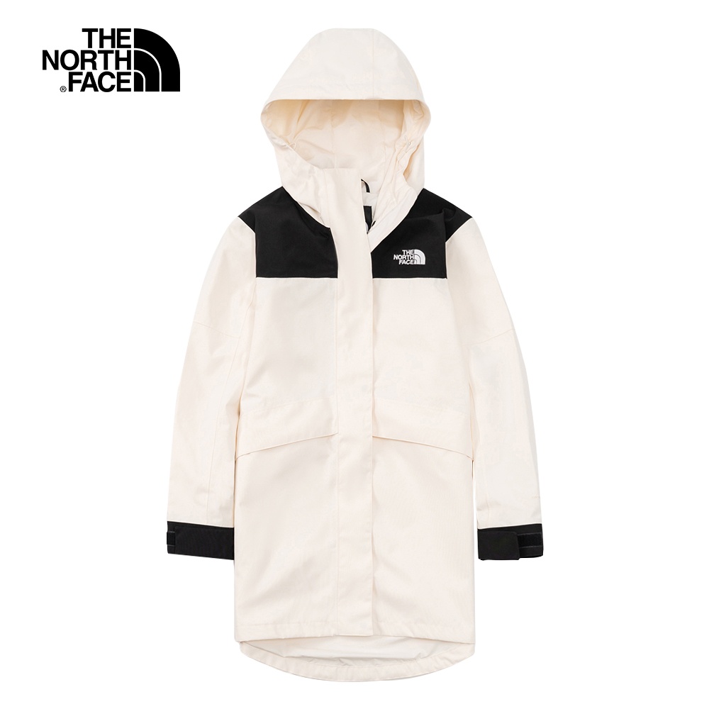 The North Face W METROVIEW TRENCH 女 抽繩收腰防水外套 米白 NF0A5JX5N3N