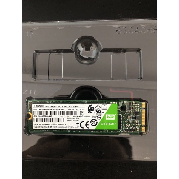 WD m.2 2280 SSD固態硬碟SATA（綠標） 480GB 二手品項漂亮 升級換下商品