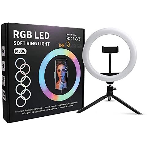 【現貨】RGB LED MJ36 14吋 自拍補光燈 美顏燈 直播燈 環型燈 環型補光燈 (無腳架須另外購買)