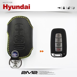 【2M2】四鍵款 HYUNDAI Sonata Veloster 現代汽車 智慧型鑰匙 鑰匙套 鑰匙皮套 全包型皮套