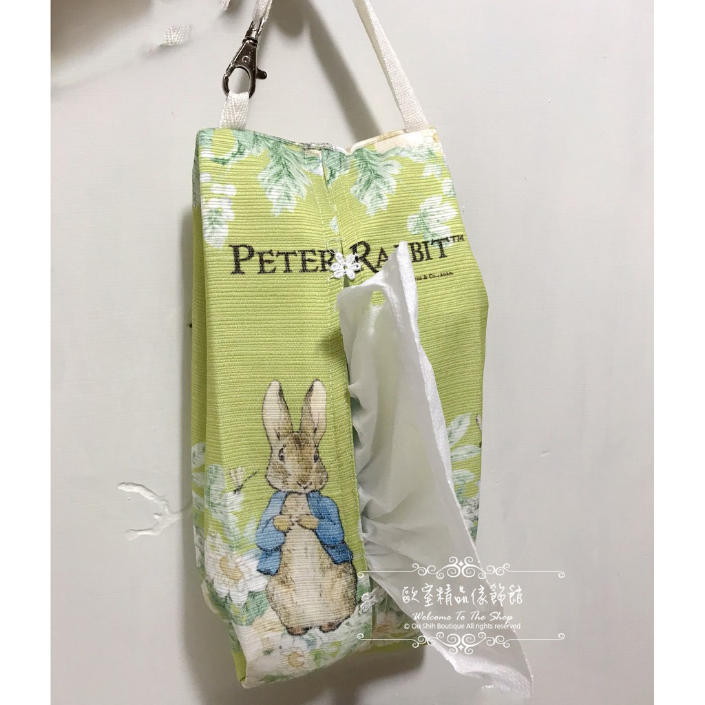 ~＊歐室精品傢飾館＊~Peter Rabbit 彼得兔 比得兔 側兔 懸掛式 衛生紙 面紙套 花卉 綠野花香~熱銷補貨~