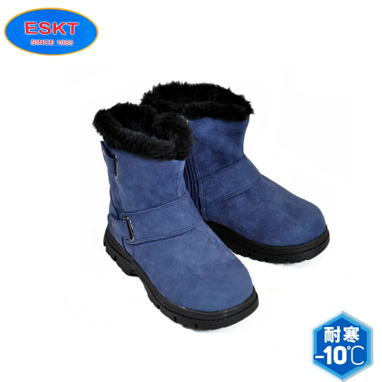 【ESKT 台灣 童 中筒雪鞋《藍》】SN165/冰爪/保暖雪靴/雪地行走/旅遊/靴子/悠遊山水