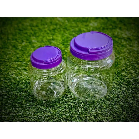 八德國際家庭五金 華成塑膠 金金筒2號 2公升 紫蓋筒 紫色桶 透明筒 收納筒 零食 泡菜罐 料理罐 食物罐