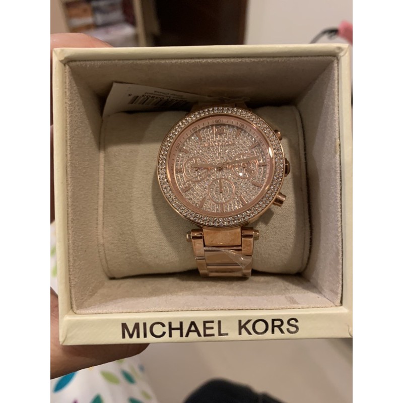 Michael Kors 滿天星 水鑽 玫瑰金 三眼計時 MK手錶 手錶 MK錶 MK5857