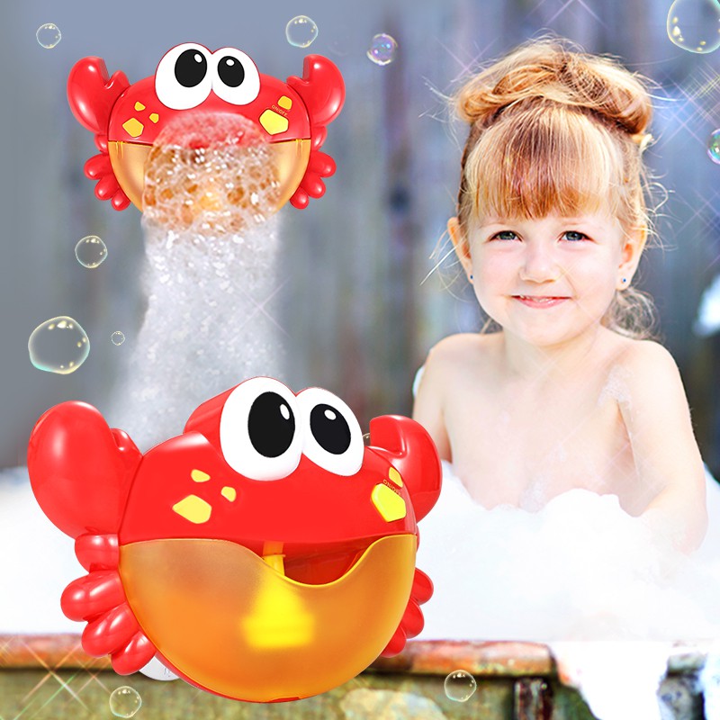 ✁✙✖抖音同款螃蟹吐泡泡機吹嬰幼兒浴缸兒童沐浴寶寶浴室洗澡玩具戲水