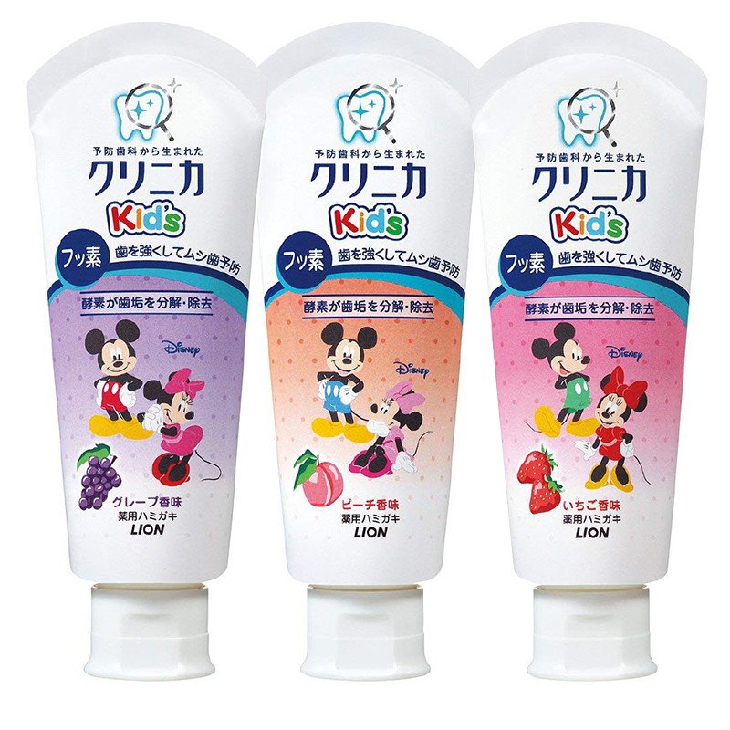 日本 LION 獅王 米奇米妮 Kid's 兒童牙膏 60g 兒童專用 迪士尼 水果牙膏 阿志小舖