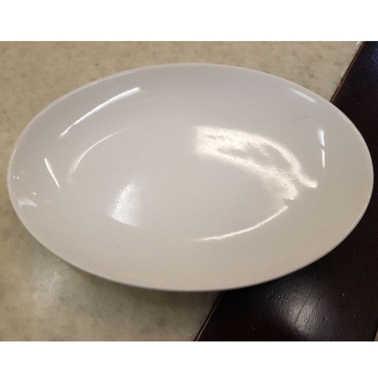 大同強化磁器 橢圓白瓷盤24公分 美耐湯碗組 大同瓷器 營業用