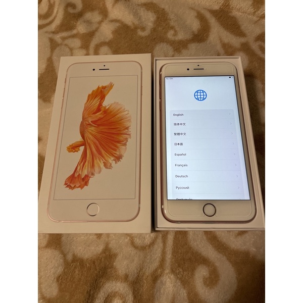 二手128g Apple iPhone 6s PLUS 128g  玫瑰金 手機 。行動電話。 全新電池。配件齊全。蘋果