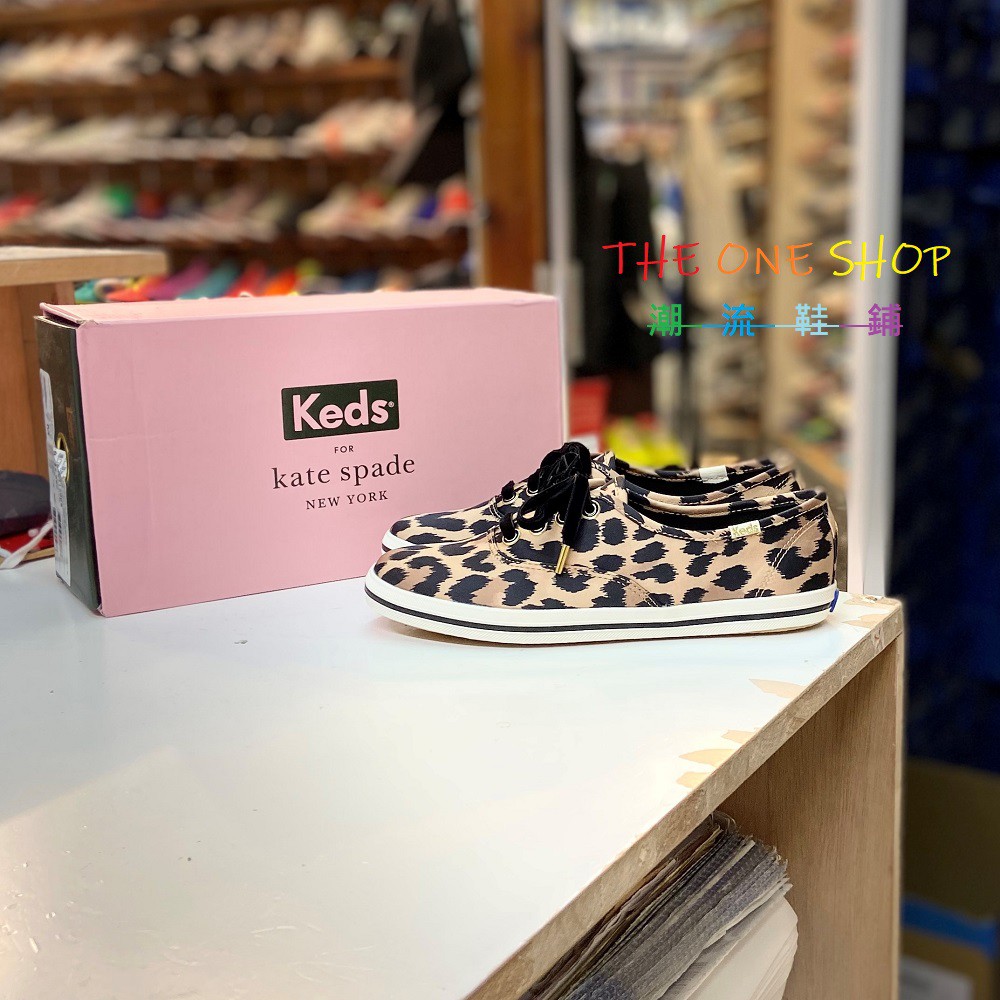 Keds X kate spade NEW YORK 豹紋 聯名款 帆布鞋 休閒鞋 WF61659