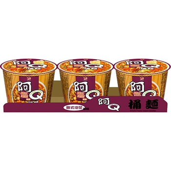 統一 阿Q桶麵 - 韓式泡菜風味(102gx3桶/組)[大買家]
