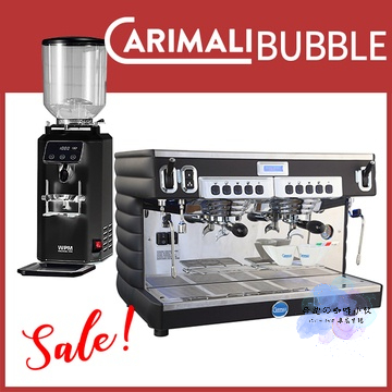 CARIMALI Bubble 雙孔營業機 黑色 高杯版 + WPM ZD-18 磨豆機 黑/白 咖啡機 半自動 咖啡