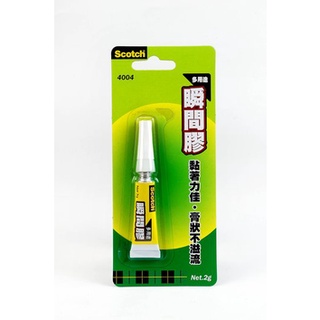 【BM必買】3M Scotch 4004 2g 多用途瞬間膠 膠狀 膏狀瞬間膠 強力膠 接著劑 快乾膠 三秒膠