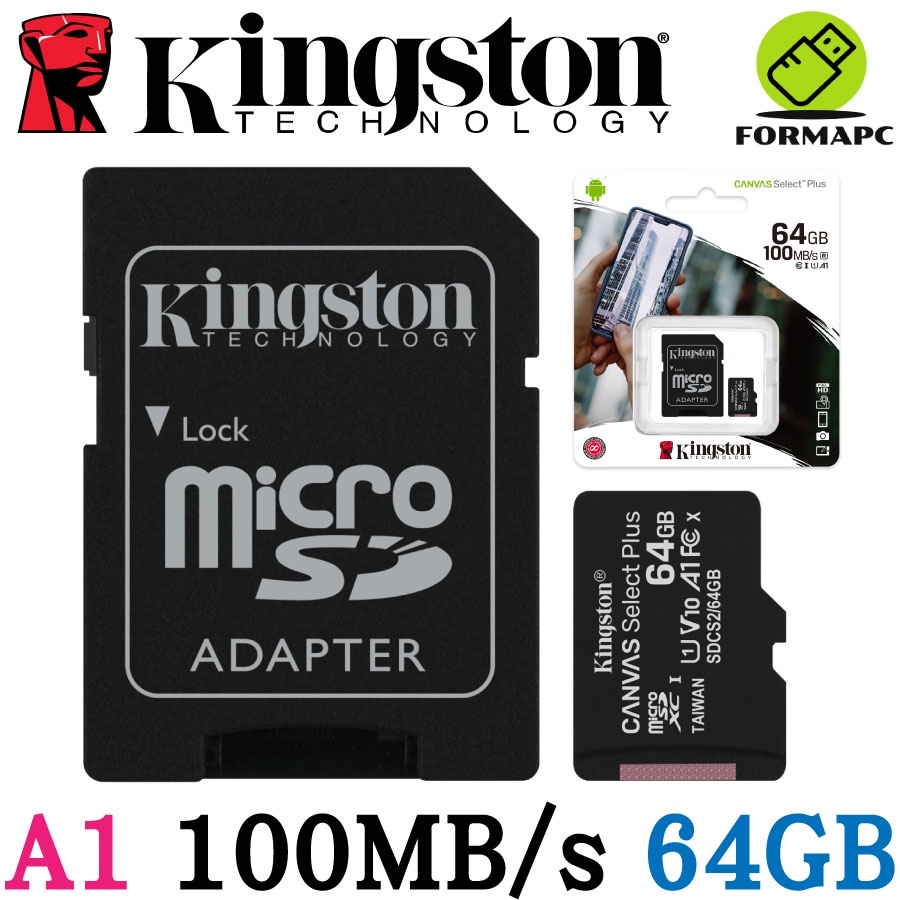 金士頓 Canvas Select Plus MicroSD SDXC 64G 64GB TF 記憶卡 SDCS2