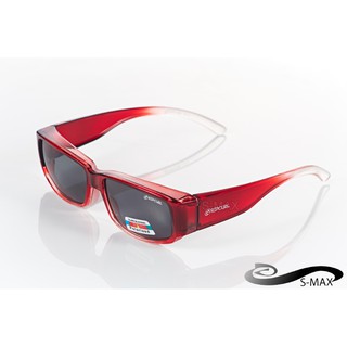 【S-MAX專業代理】New 年度新款 小巧包覆 近視也能戴 Polarized偏光運動包覆眼鏡 (通透紅18)