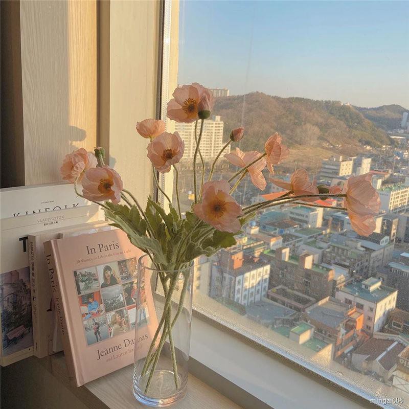 現貨 Ins風韓系居家仿真花罌粟虞美人臥室客廳裝飾假花野餐拍照花 3月3日發完 蝦皮購物