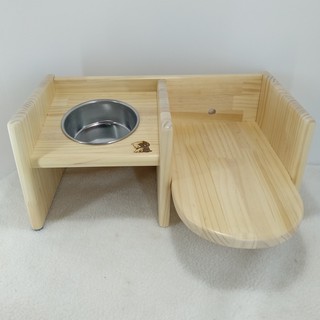 (客製商品)貓咪.小型狗用飲水餐桌/附2號半不鏽鋼碗(可依機器尺寸製作)/寵物餵食器/寵物飲水機