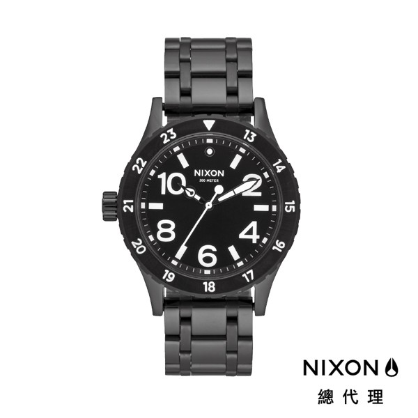 NIXON 38-20 高傲霸氣 黑白 黑錶 男錶 女錶 鋼錶帶 手錶 腕錶 A410-756