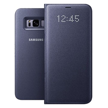原廠 全新三星 Galaxy  S8+ 全透視 感應立架式皮套  紫色