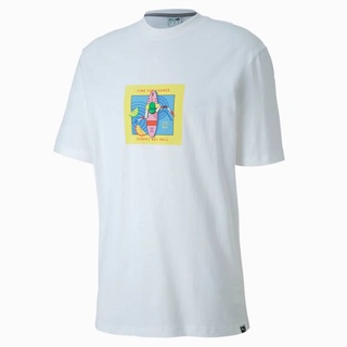 PUMA 流行系列Downtown圖樣短袖T恤(M) 男短袖上衣 59636952 白