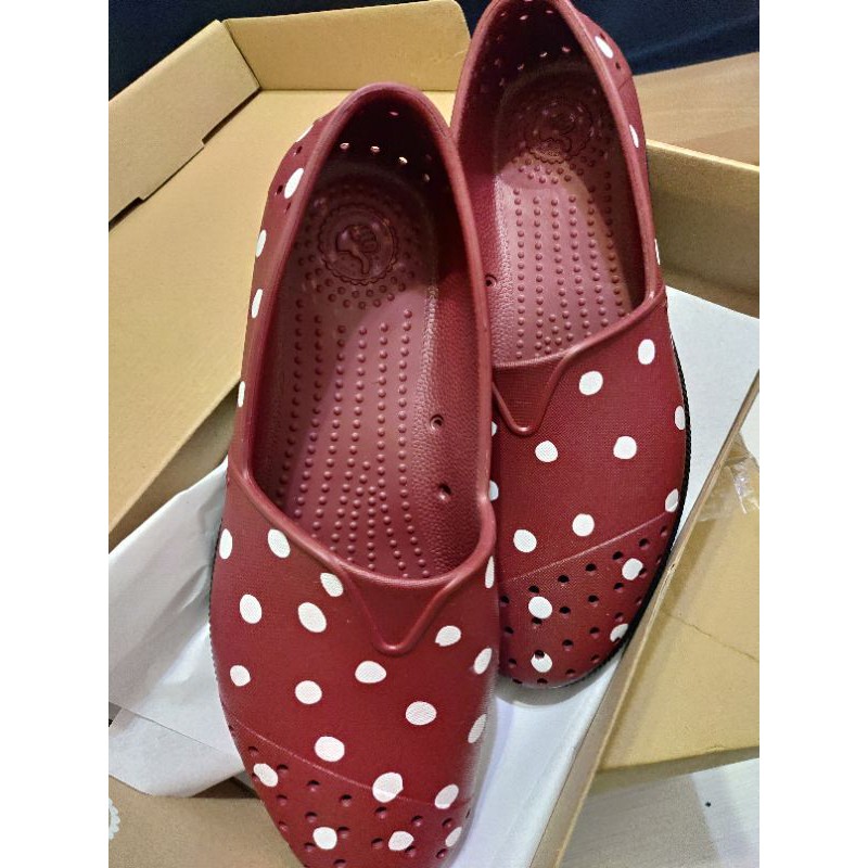 native verona M8/W10 EU41 紅點點配色鞋 雨鞋 雨靴 防水鞋 全新