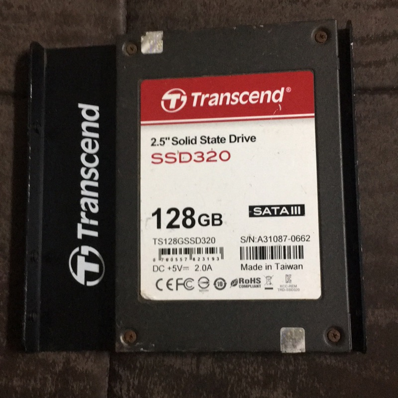 Transcend 2.5吋 SSD128GB，二手良品，大降價700元