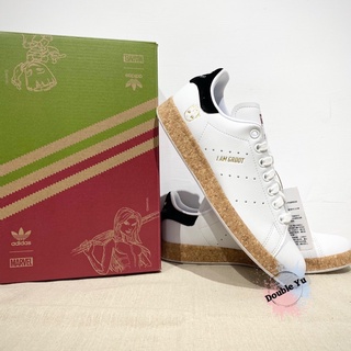 DY• ADIDAS OG STAN SMITH DISNEY MARVEL 白黑 格魯特 軟木塞 女鞋 GZ5989