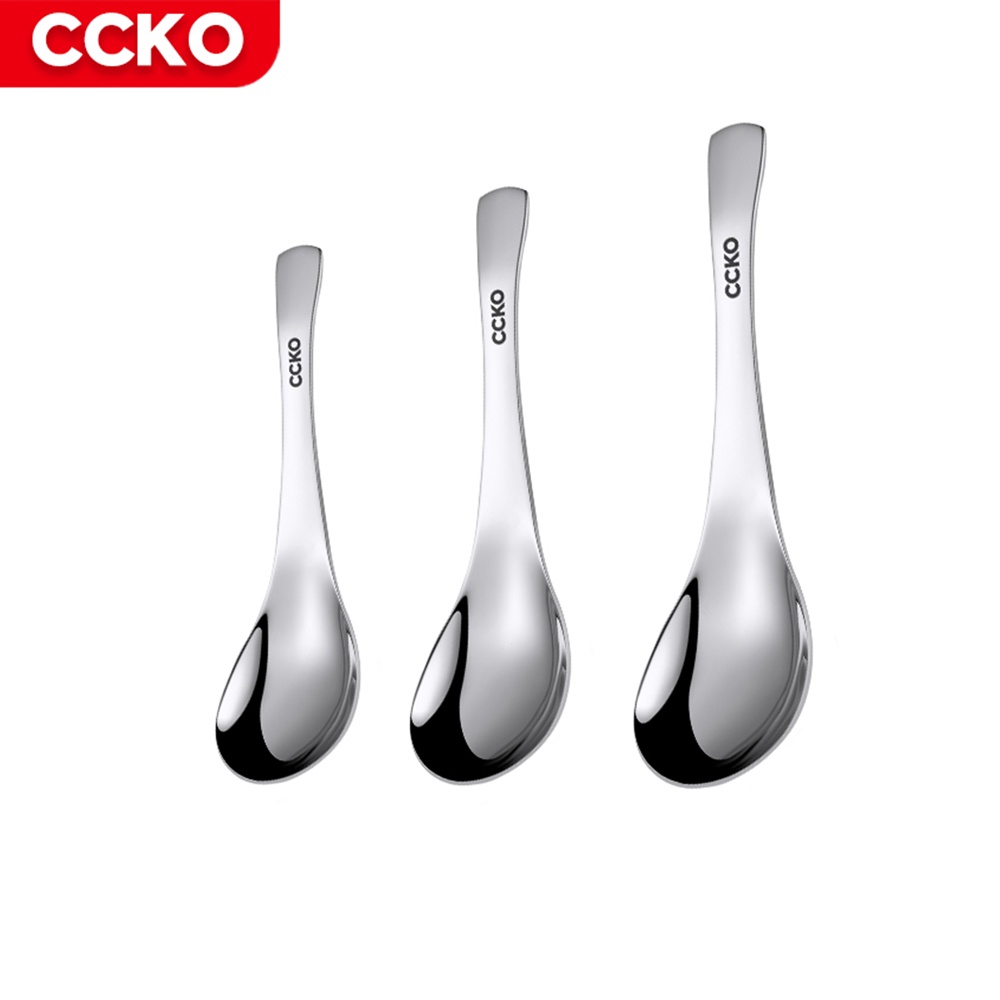 【CCKO】 304不鏽鋼 貝殼勺 湯匙 餐匙 不鏽鋼湯匙 三款尺寸