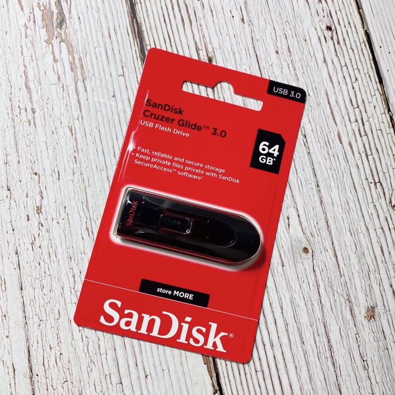 SanDisk 64GB紅黑色USB隨身碟