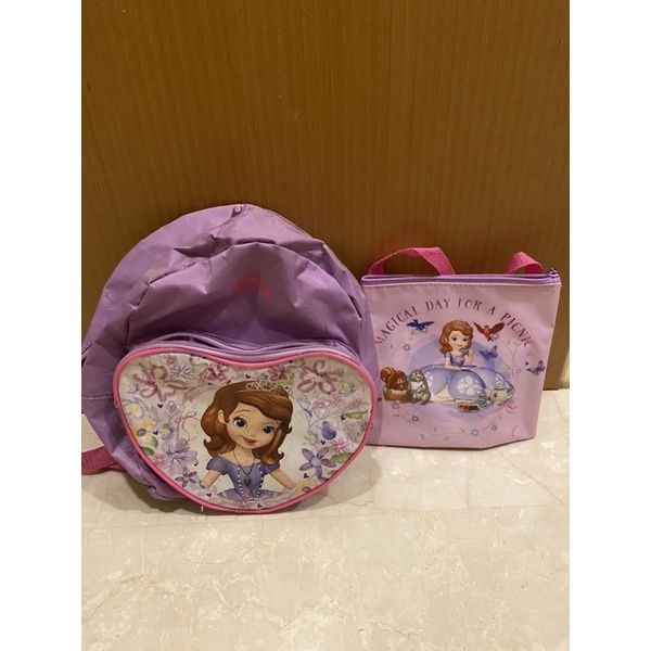 蘇菲亞 後背包+手提包 紫色 #兒童背包 二手品 #蘇菲亞