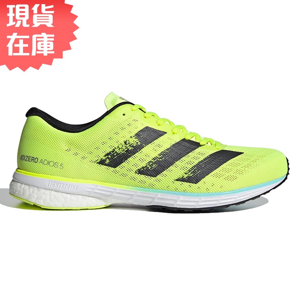 ADIDAS ADIZERO ADIOS 5 男鞋 慢跑 馬拉松 馬牌大底 緩衝 螢光綠【運動世界】FY2019