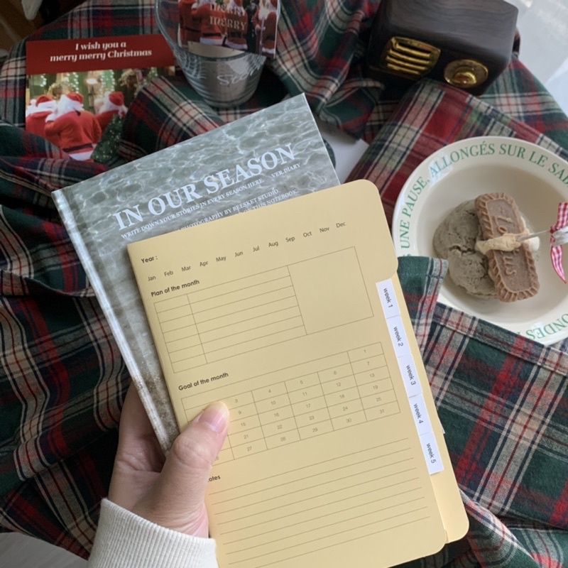 現貨 韓國代購 weekly card 你的日常隨身一個月每週資料卡/計劃卡夾 oatmeal: