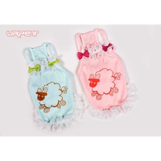 【Yumico寵物用品】春夏款 可愛小綿羊蕾絲吊帶裙 寵物衣服