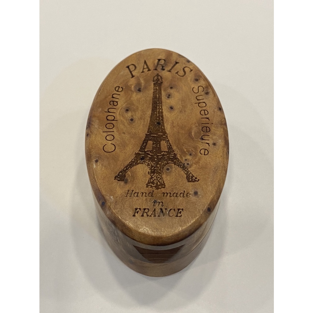 【三益琴行】法國松香 Thorvaldsson Paris 橢圓木盒(巴黎鐵塔雕刻)