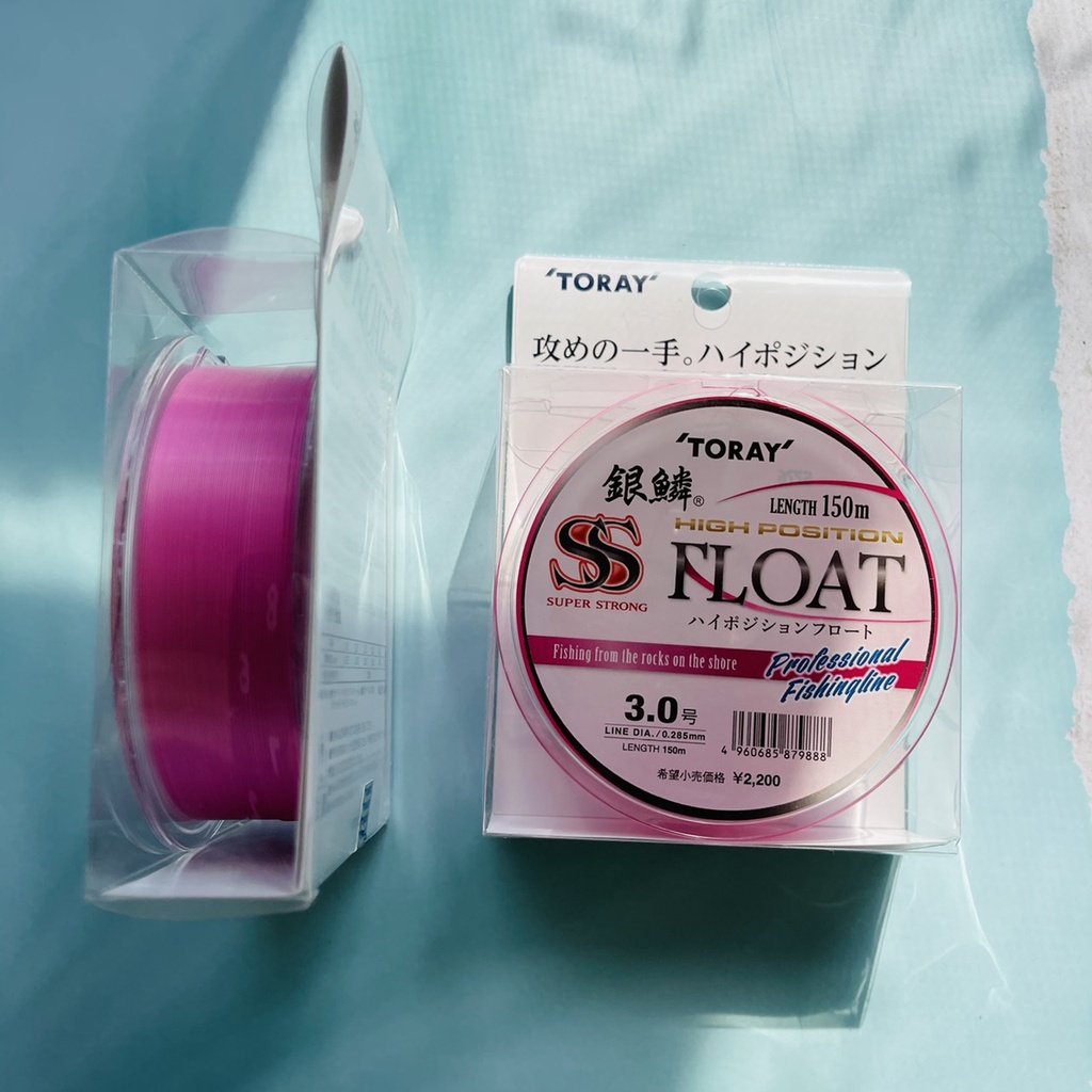 日本TORAY 銀鱗 SS FLOAT 粉色尼龍線 磯釣 海釣 海釣場 母線 浮水線 尼龍線 150M #3.0#4.0