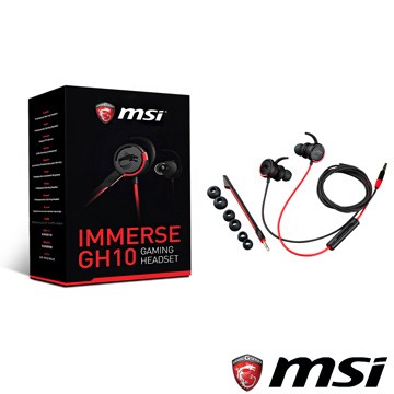 現貨商品MSI IMMERSE GH10 耳塞式電競耳機