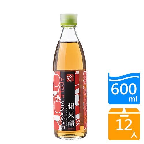 百家珍蘋果醋600mlx12入/箱【愛買】