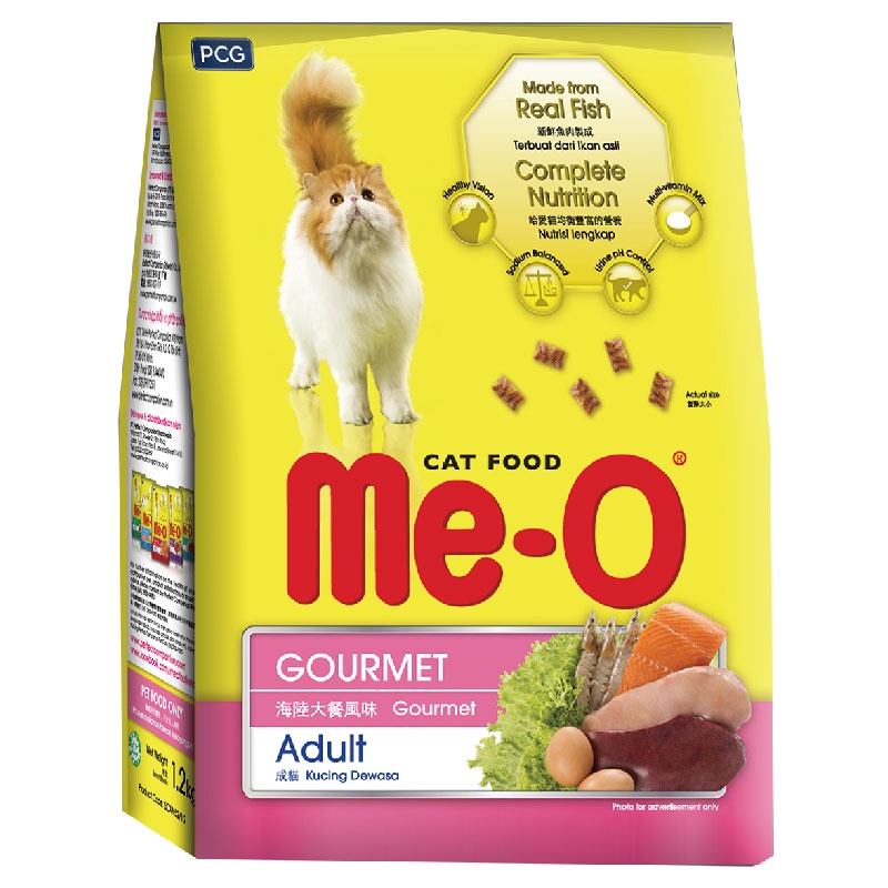 Me-O乾貓糧-成貓海陸大餐1.1Kg公斤x1【家樂福】