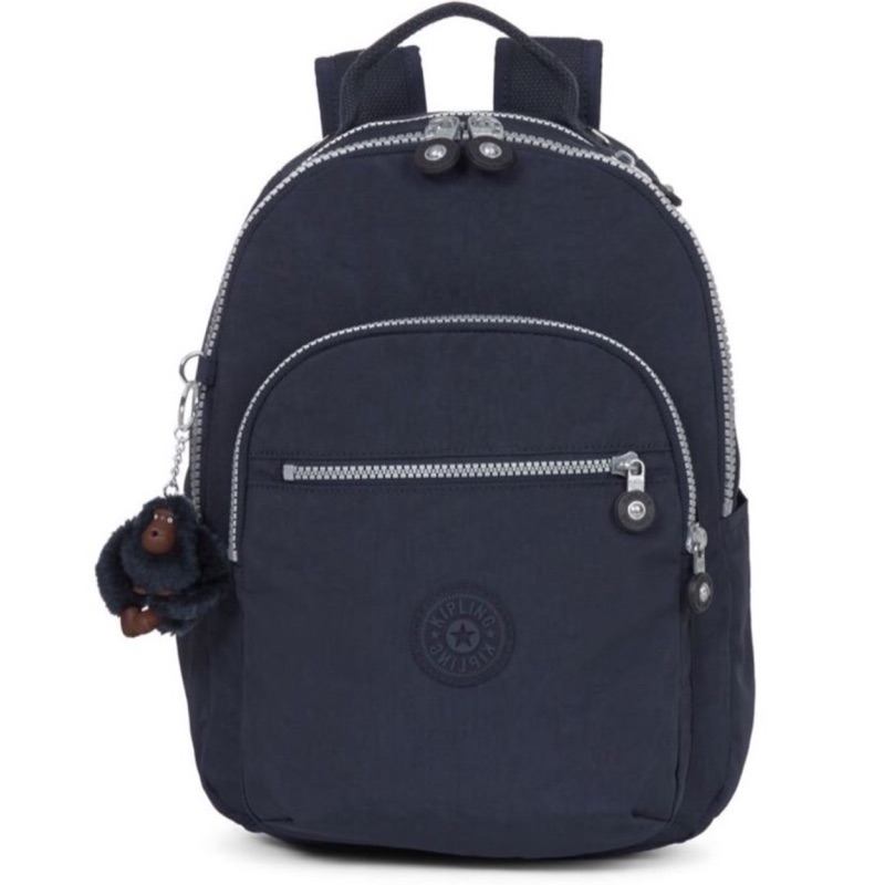 【KIPLING】Kipling Seoul go 藏藍色 後背包 全新100%正品 只有一個 肩帶減壓 猩猩包